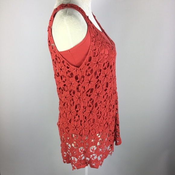 Artisan NY Crochet Over Cami Boho Blouse Small - Picture 4 of 6